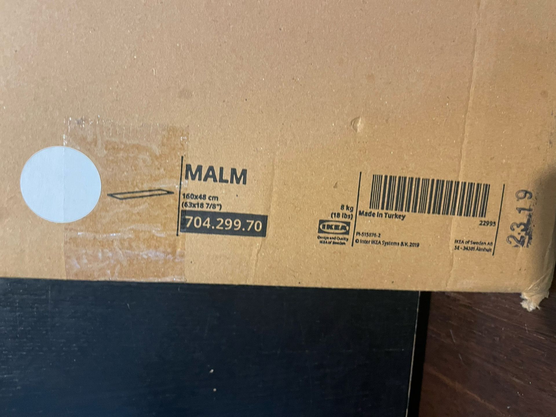 IKEA Malm Clear Tempered Glass Top 63” x 18 78”
