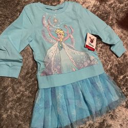 Frozen/Elsa Long Sleeve Tutu Dress 