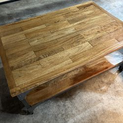 World Market  Wood And Metal Coffee Table