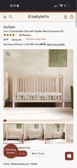 Babyletto Gelato 4-in-1 Convertible Crib