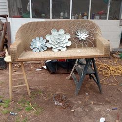 Wicker Swing And Flowers For The Outside wicker Swing With Out Side Flowers 