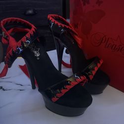Black Pleaser Platform Heels Size 6