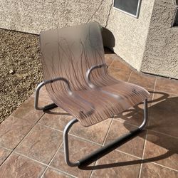 Vintage acrylic “grass” lounge chair showroom piece