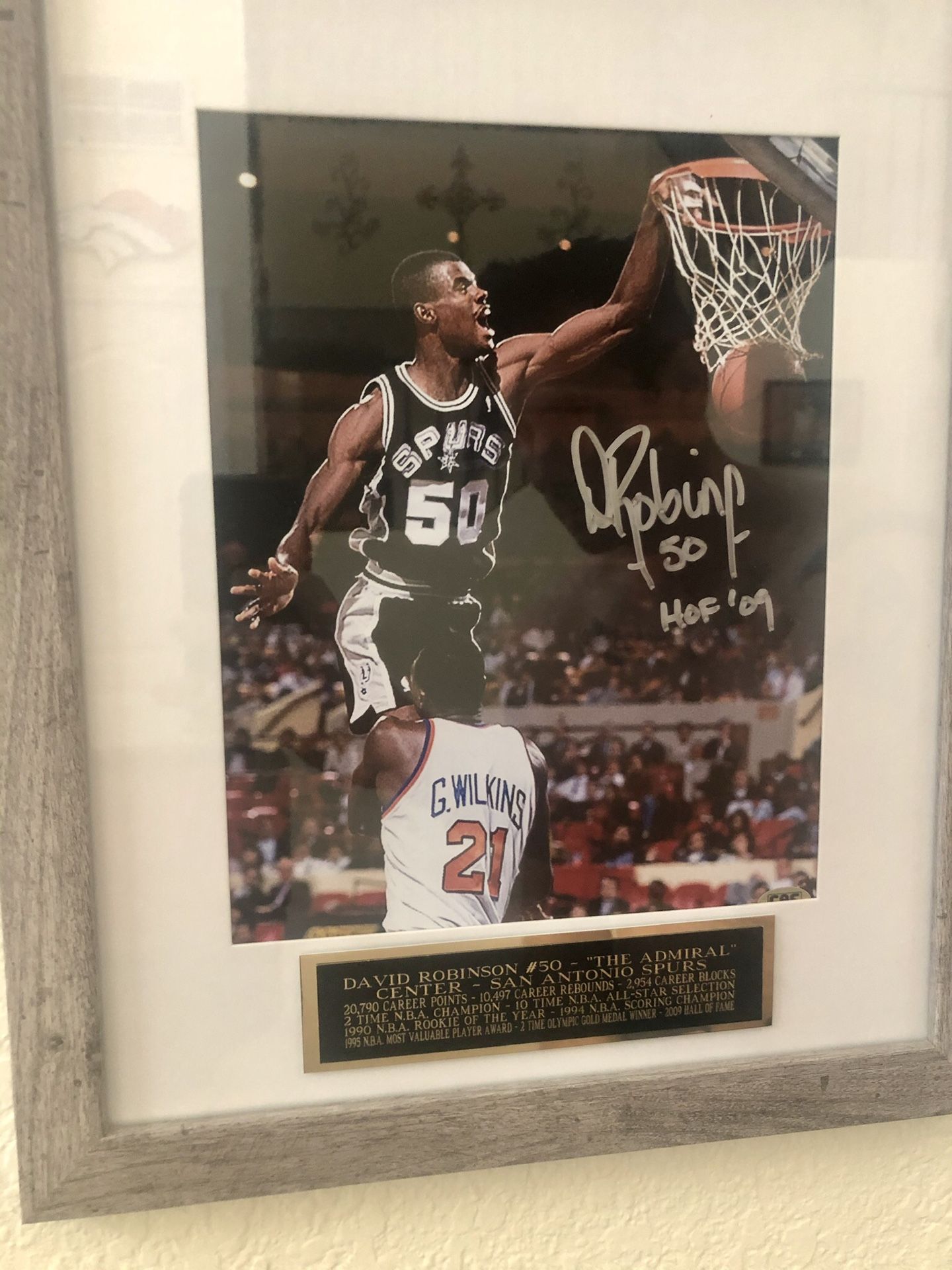 David Robinson autographed photo
