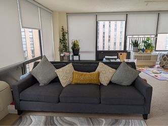 Dark Blue Three-Seater Sofa - Ikea