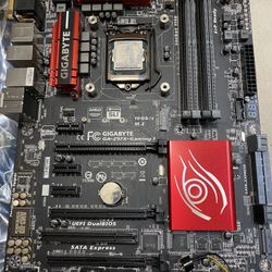 Gigabyte Motherboard With CPU And RAM
