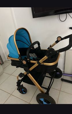 Blue  two face jiaobei stroller