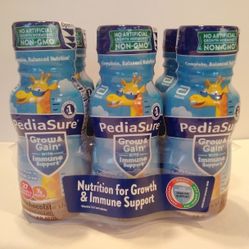 PediaSure Grow & Gain with Immune Support Chocolate Nutritional Shakes 8 oz 6 pack