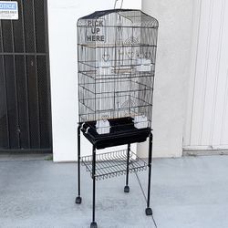 $60 (New in box) Small to medium bird cage 60” tall parrot parakeet cockatiel bird cage 18x14x60” rolling stand 