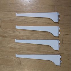 4 Pcs Of 10 in. Light Duty Shelf Bracket- White