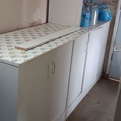 Storage Garage  Cabinets White