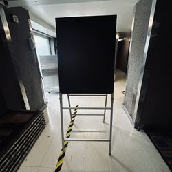 Folding  Black/Silver A-Frame Easel 