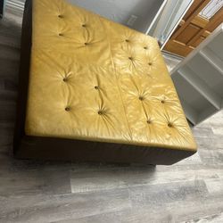 Leather Ottoman