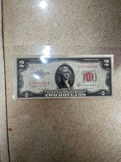 $2 old bill Red Sealed series 1953