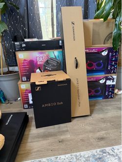 Sennheiser • AMBEO Plus & Wireless AMBEO Subwoofer • Audiophile Dolby Atmos Cinema Sound System