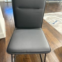 Black Leather accent Chair 