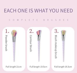 5Pcs Unicorn Makeup Brush Set