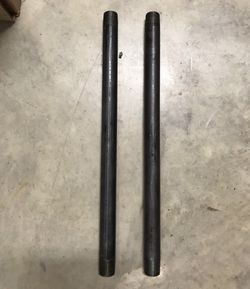 9 - 1/2” x 14” black steel pipe connectors