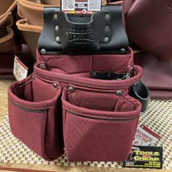 Occidental Leather R8018DB OxyLights 3 Pouch Tool Bag- Red& Black 