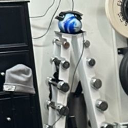 Chrome Dumbbells Rack/A-Frame 130 Lbs