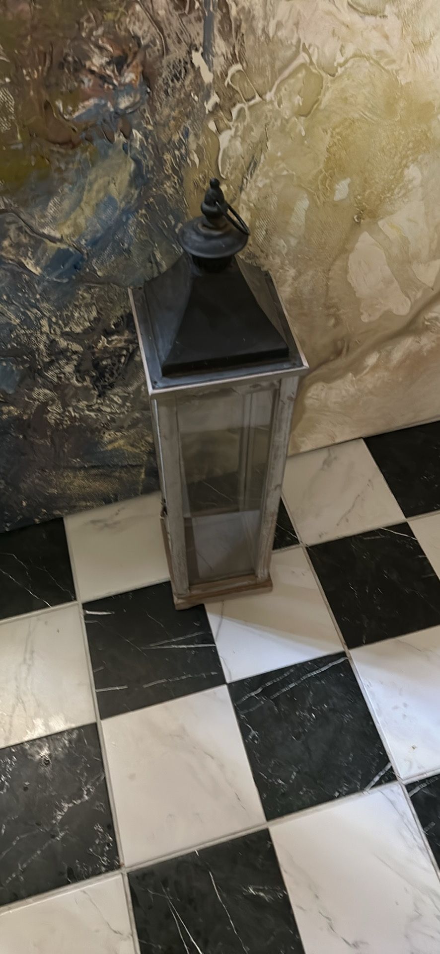 Wood Glass Lantern Location, Reedley