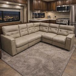 RV camper trailer sectional bed couch