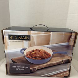 Cast Iron Enameled Pan New