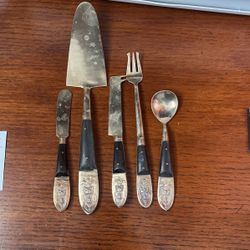 5 Piece Vintage Siam Serving Set Buddha