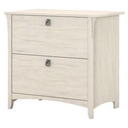 BUSH FURNITURE - SALINAS LATERAL FILE CABINET IN ANTIQUE WHITE - SAF132AW
