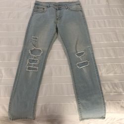 Jeans Ripped Light Wash 
