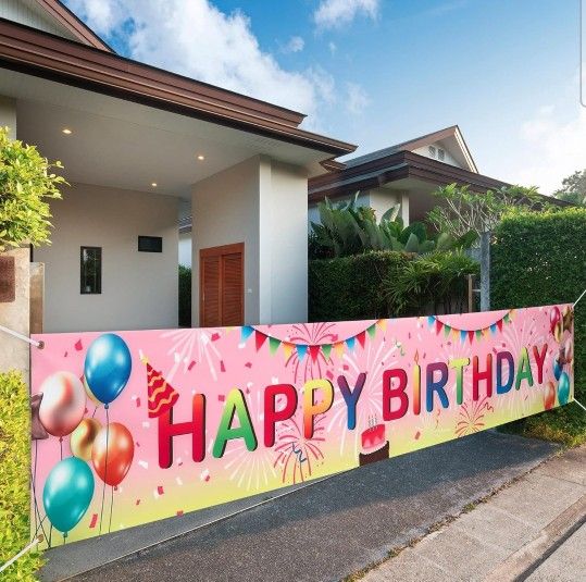 Happy Birthday Yard Banner