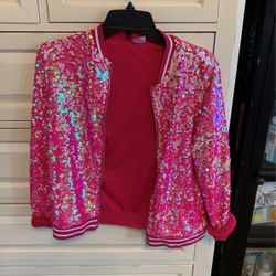 Pink Sequence Girls Jacket