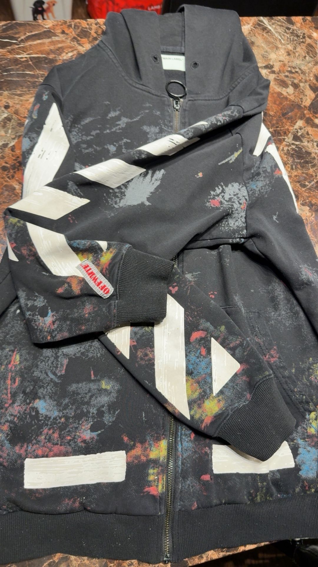 Off White Galaxy Brushed Hoodie