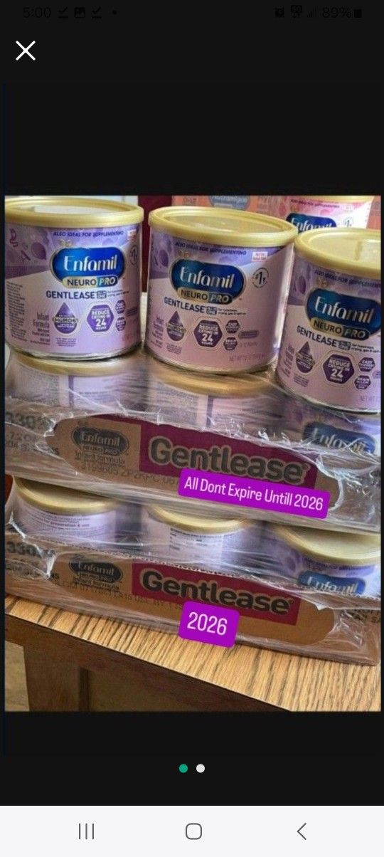 12 CANS ENFAMIL NUERO PRO GENTLEASE
7.2 OUNCE CANS FOR $140 CASH
ALL BRAND NEW
(DELIVERY IS AVAILABLE)