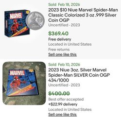 3 Ounce Silver Spider-Man Coin(2023)