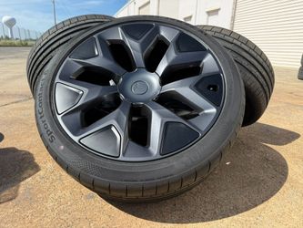 WITH CAPS 4 NEW 2026 Tesla Model X 22” Machina Wheels Rims Continental Tire 100%