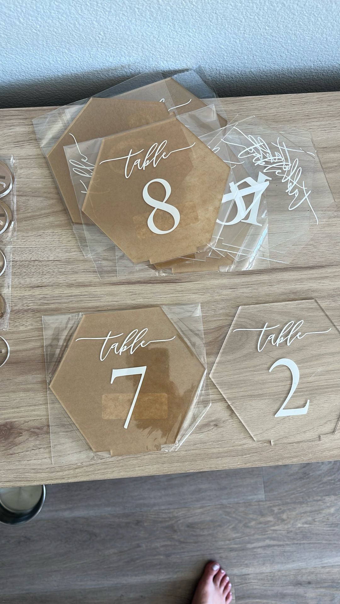 Acrylic Table Numbers
