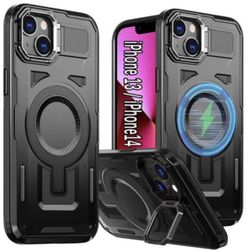ZOEII Designed For IPhone 13 IPhone 14 Case Magnetic With Stand, Compatible With MagSafe, Military-G