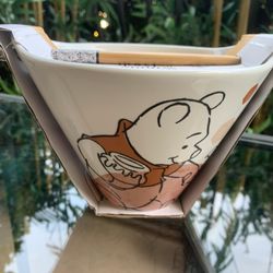 WINNIE THE POOH CERAMIC BOWL & WOODEN CHOPSTICKS 20 0z - BRAND NEW