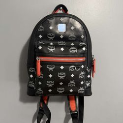 MCM- Visetos Leather Black and Orange SMALL