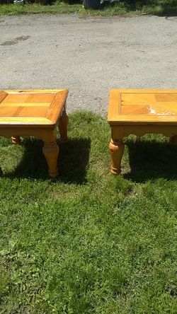 Two end tables Oak