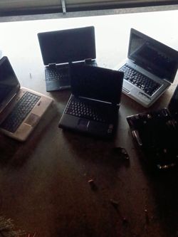 Selling as is \Lot of 5 Used Laptops for Parts or Repair