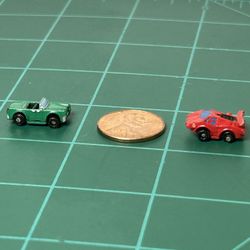 1989 Vintage Micro Machines Ultrasmall Lamborghini Countach & 1965 Lincoln Continental Convertible