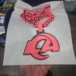 Los Angeles Rams Hype Cuban Chain In Pink