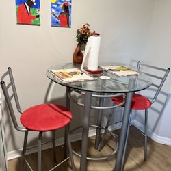 Glass Top Dining Table 