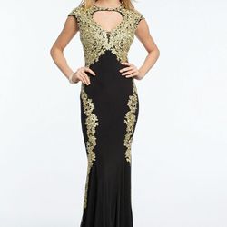 Black and Gold Formal Dress