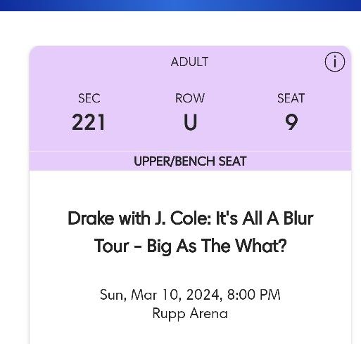 Drake And J Cole Tickets