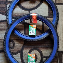 NEW Bicycle Bmx Cruiser Tires 24" Bluewall Diamond Pattern