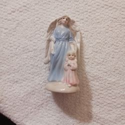 Angel Guard And Little Child Porcelain Vintage 