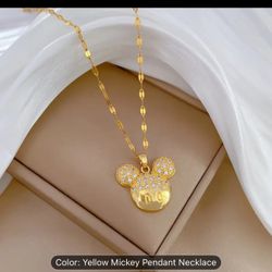 Mickey Mouse Charm Necklace New 
